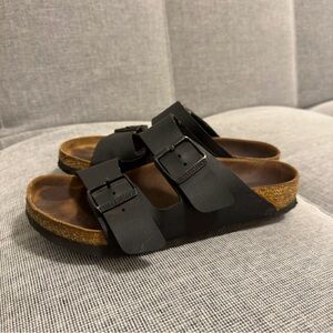Birkenstock Arizona Two Straps Sandals Black Size 37 EU, 6.5-7 US Women’s